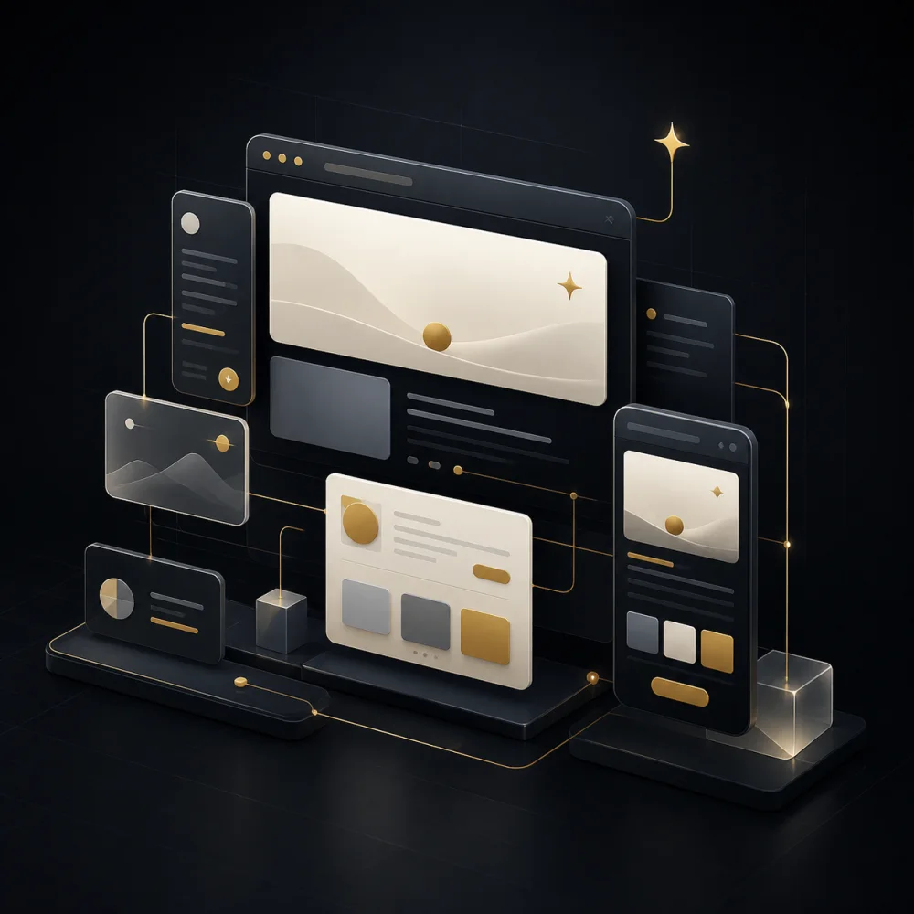 Architecture de sites web et interfaces responsives en trois dimensions